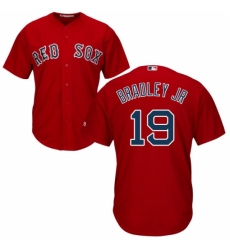 Youth Majestic Boston Red Sox #19 Jackie Bradley Jr Replica Red Alternate Home Cool Base MLB Jersey