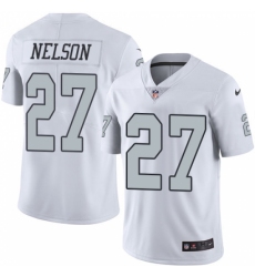 Men's Nike Oakland Raiders #27 Reggie Nelson Limited White Rush Vapor Untouchable NFL Jersey