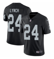 Men's Nike Oakland Raiders #24 Marshawn Lynch Black Team Color Vapor Untouchable Limited Player NFL Jersey