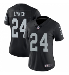Women's Nike Oakland Raiders #24 Marshawn Lynch Black Team Color Vapor Untouchable Limited Player NFL Jersey