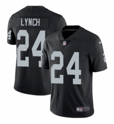Youth Nike Oakland Raiders #24 Marshawn Lynch Black Team Color Vapor Untouchable Limited Player NFL Jersey