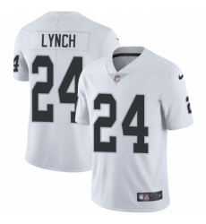 Youth Nike Oakland Raiders #24 Marshawn Lynch White Vapor Untouchable Limited Player NFL Jersey