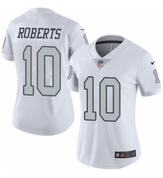 Women's Nike Oakland Raiders #10 Seth Roberts Limited White Rush Vapor Untouchable NFL Jersey