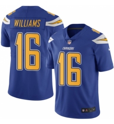 Men's Nike Los Angeles Chargers #16 Tyrell Williams Elite Electric Blue Rush Vapor Untouchable NFL Jersey