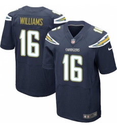 Men's Nike Los Angeles Chargers #16 Tyrell Williams Elite Navy Blue Team Color NFL Jersey