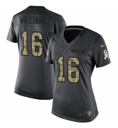 Women's Nike Los Angeles Chargers #16 Tyrell Williams Limited Black 2016 Salute to Service NFL Jersey