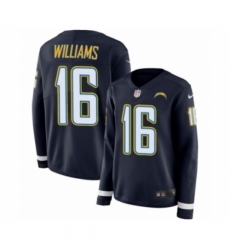 Women's Nike Los Angeles Chargers #16 Tyrell Williams Limited Navy Blue Therma Long Sleeve NFL Jersey