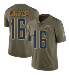Youth Nike Los Angeles Chargers #16 Tyrell Williams Limited Olive 2017 Salute to Service NFL Jersey