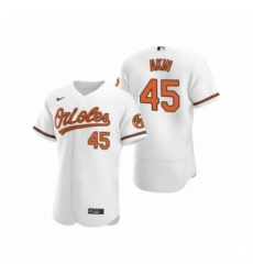 Men's Baltimore Orioles #45 Keegan Akin Nike White Authentic Home Jersey