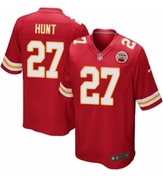 Men's Nike Kansas City Chiefs #27 Kareem Hunt Game Red Team Color NFL Jersey