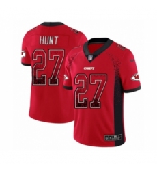 Men's Nike Kansas City Chiefs #27 Kareem Hunt Limited Red Rush Drift Fashion NFL Jersey