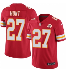 Men's Nike Kansas City Chiefs #27 Kareem Hunt Red Team Color Vapor Untouchable Limited Player NFL Jersey