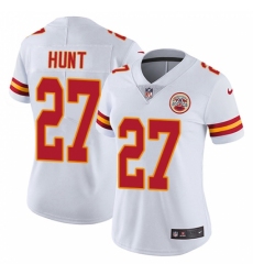 Women's Nike Kansas City Chiefs #27 Kareem Hunt Elite White NFL Jersey