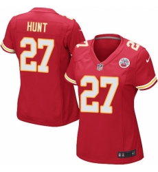 Women's Nike Kansas City Chiefs #27 Kareem Hunt Game Red Team Color NFL Jersey