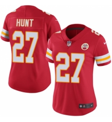 Women's Nike Kansas City Chiefs #27 Kareem Hunt Red Team Color Vapor Untouchable Limited Player NFL Jersey
