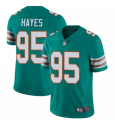 Men's Nike Miami Dolphins #95 William Hayes Aqua Green Alternate Vapor Untouchable Limited Player NFL Jersey