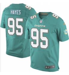 Men's Nike Miami Dolphins #95 William Hayes Elite Aqua Green Team Color NFL Jersey