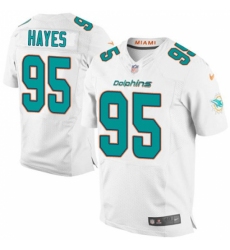Men's Nike Miami Dolphins #95 William Hayes Elite White NFL Jersey