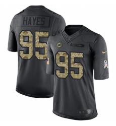 Men's Nike Miami Dolphins #95 William Hayes Limited Black 2016 Salute to Service NFL Jersey