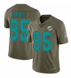 Men's Nike Miami Dolphins #95 William Hayes Limited Olive 2017 Salute to Service NFL Jersey