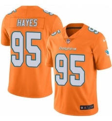 Men's Nike Miami Dolphins #95 William Hayes Limited Orange Rush Vapor Untouchable NFL Jersey