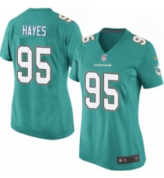 Women's Nike Miami Dolphins #95 William Hayes Game Aqua Green Team Color NFL Jersey