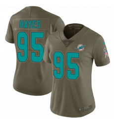 Women's Nike Miami Dolphins #95 William Hayes Limited Olive 2017 Salute to Service NFL Jersey