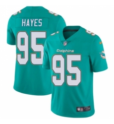 Youth Nike Miami Dolphins #95 William Hayes Aqua Green Team Color Vapor Untouchable Limited Player NFL Jersey