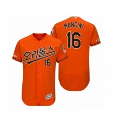 Men's 2019 Asian Heritage Month Baltimore Orioles #16 Trey Mancini Orange Korean Flex Base Jersey