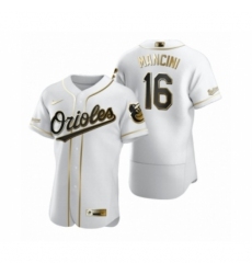Men's Baltimore Orioles #16 Trey Mancini Nike White Authentic Golden Edition Jersey