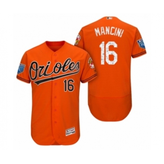 Men's Orange Baltimore Orioles #16 Trey Mancini 2018 Spring Training Flex Base Jersey Men's Orange Baltimore Orioles #16 Trey Mancini 2018 Spring Training Flex Base Jersey