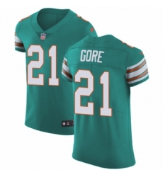 Men's Nike Miami Dolphins #21 Frank Gore Aqua Green Alternate Vapor Untouchable Elite Player NFL Jersey