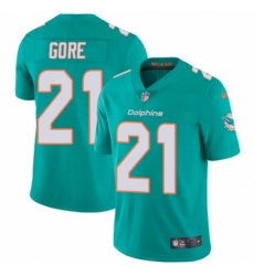Men's Nike Miami Dolphins #21 Frank Gore Aqua Green Team Color Vapor Untouchable Limited Player NFL Jersey