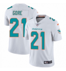 Men's Nike Miami Dolphins #21 Frank Gore White Vapor Untouchable Limited Player NFL Jersey