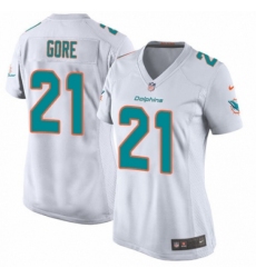 Women's Nike Miami Dolphins #21 Frank Gore Game White NFL Jersey