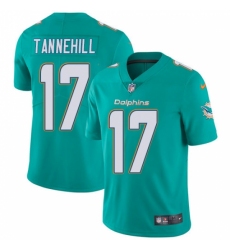 Men's Nike Miami Dolphins #17 Ryan Tannehill Aqua Green Team Color Vapor Untouchable Limited Player NFL Jersey