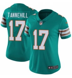 Women's Nike Miami Dolphins #17 Ryan Tannehill Aqua Green Alternate Vapor Untouchable Limited Player NFL Jersey