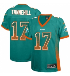 Women's Nike Miami Dolphins #17 Ryan Tannehill Elite Aqua Green Drift Fashion NFL Jersey