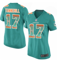 Women's Nike Miami Dolphins #17 Ryan Tannehill Limited Aqua Green Strobe NFL Jersey