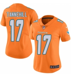 Women's Nike Miami Dolphins #17 Ryan Tannehill Limited Orange Rush Vapor Untouchable NFL Jersey
