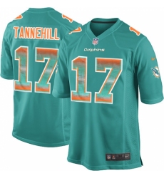 Youth Nike Miami Dolphins #17 Ryan Tannehill Limited Aqua Green Strobe NFL Jersey