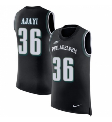 Men's Nike Philadelphia Eagles #36 Jay Ajayi Black Rush Player Name & Number Tank Top NFL Jersey