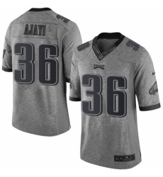 Men's Nike Philadelphia Eagles #36 Jay Ajayi Limited Gray Gridiron NFL Jersey