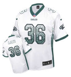 Men's Nike Philadelphia Eagles #36 Jay Ajayi Limited White Drift Fashion NFL Jersey