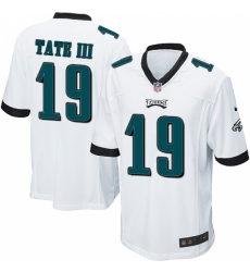 Men's Nike Philadelphia Eagles #19 Golden Tate III Game White NFL Jersey