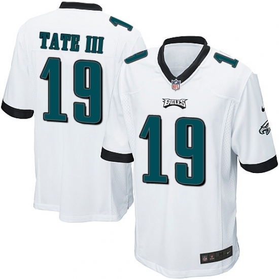 Men's Nike Philadelphia Eagles #19 Golden Tate III Game White NFL Jersey Men's Nike Philadelphia Eagles #19 Golden Tate III Game White NFL Jersey