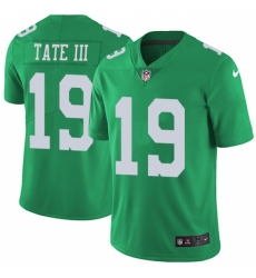 Men's Nike Philadelphia Eagles #19 Golden Tate III Limited Green Rush Vapor Untouchable NFL Jersey