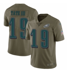 Men's Nike Philadelphia Eagles #19 Golden Tate III Limited Olive 2017 Salute to Service NFL Jersey