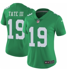 Women's Nike Philadelphia Eagles #19 Golden Tate III Limited Green Rush Vapor Untouchable NFL Jersey
