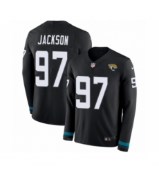 Men's Nike Jacksonville Jaguars #97 Malik Jackson Limited Black Therma Long Sleeve NFL Jersey